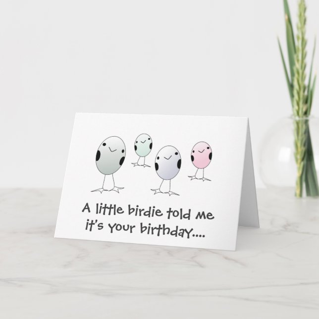 Carte Quatre Petits oiseaux (Devant)