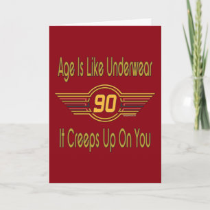 Carte Quatre-vingt-dixième cadeaux d'anniversaire
