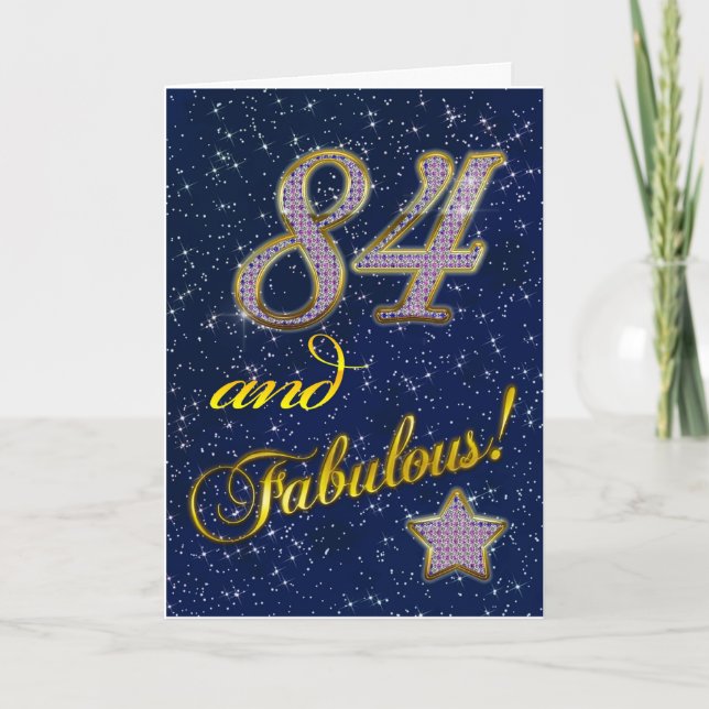 Carte quatre-vingt-quatrième anniversaire pour quelqu'un (Devant)