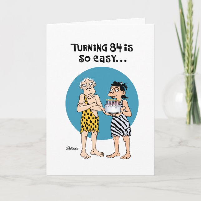 Carte Quatre-vingt-quatrième salutation heureuse (Devant)