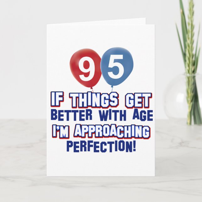 Carte quatre-vingt-quinzième cadeau d'anniversaire an (Devant)