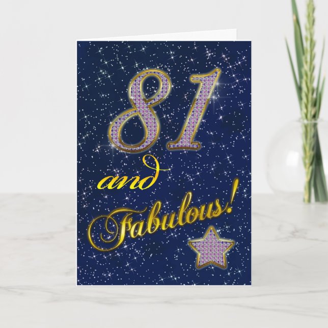 Carte quatre-vingt-unième anniversaire pour quelqu'un (Devant)