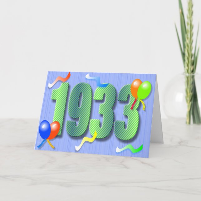 Carte quatre-vingtième de l'anniversaire 1933 (Devant)