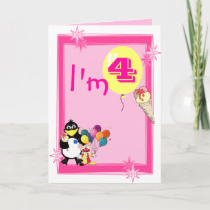 Carte Quatrième anniversaire