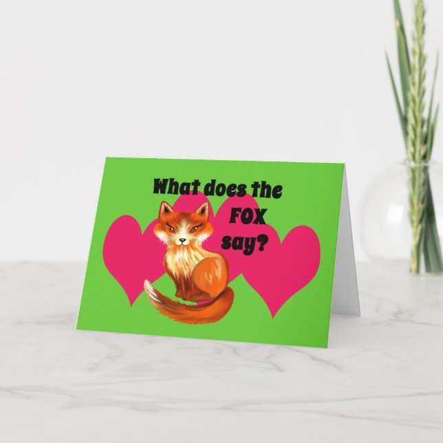 Carte Que dit le Fox vêtements et cadeaux (Devant)