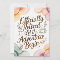 Que l'aventure de la retraite commence