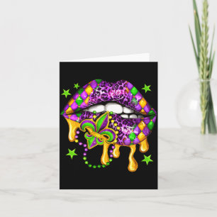 Carte Que les frivolités commencent mardi gras lèvres ca