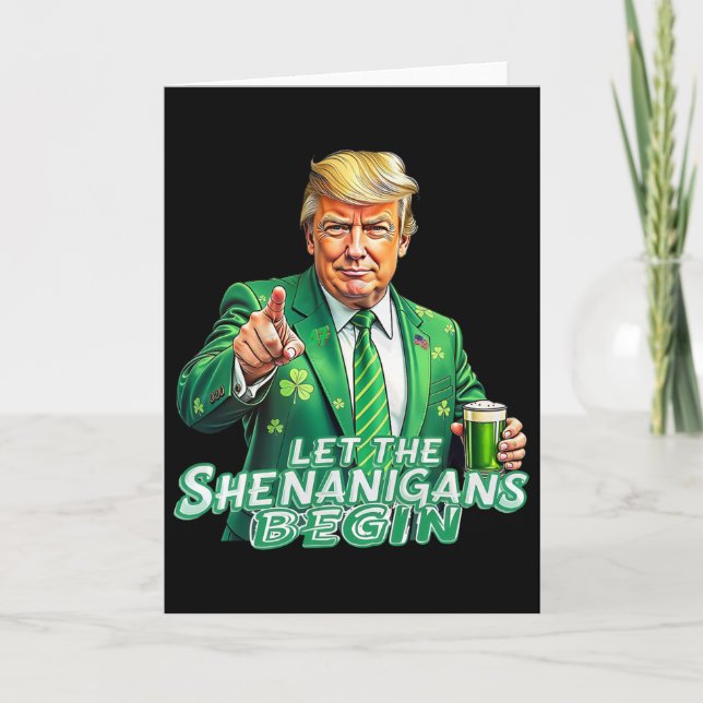 Carte Que les Shenanigans Commencent St Patrick's Day Tr (Devant)
