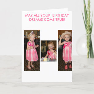 Carte Que Tous Vos Rêves D'Anniversaire Se Réalisent !
