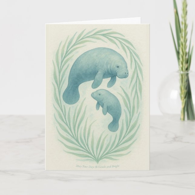 Carte Que vos jours soient doux et lumineux – Mère et bé (Devant)