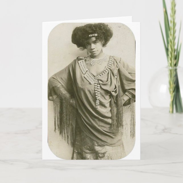 Carte "Queen of the Cakewalk", Aida Overton Walker (Devant)