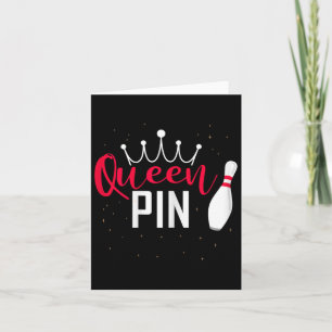 Carte Queen Pin Shirt Bowler Bowling League Pour Bowling