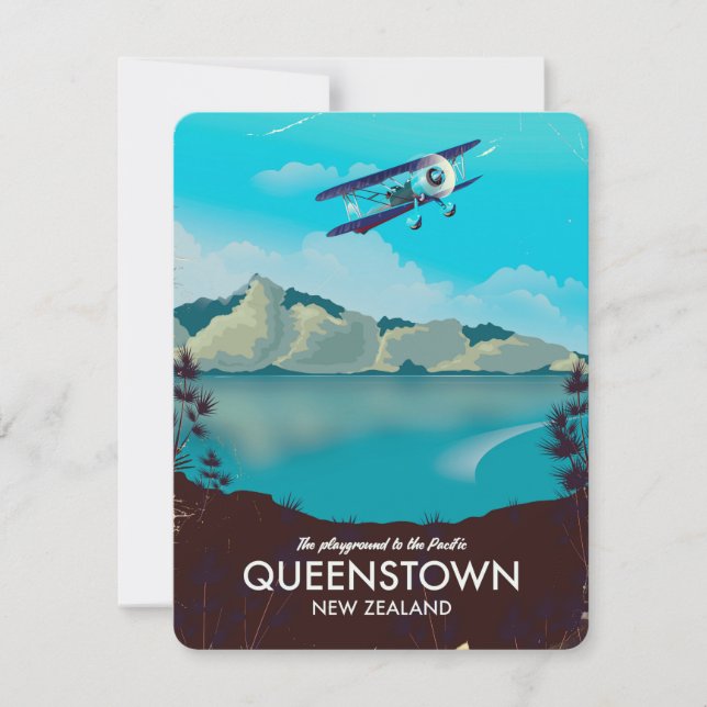 Carte Queenstown Nouvelle-Zélande (Devant)