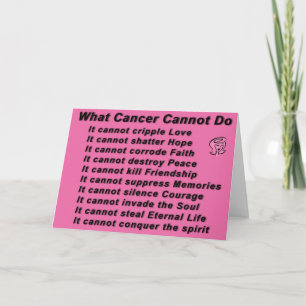 Carte quel cancer ne peut pas faire