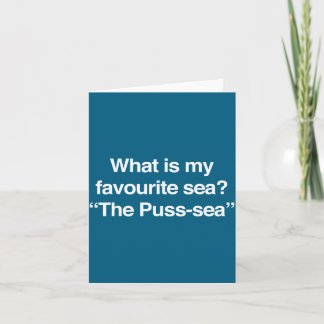Carte Quelle est ma mer préférée La mer-chat Drôle Adult