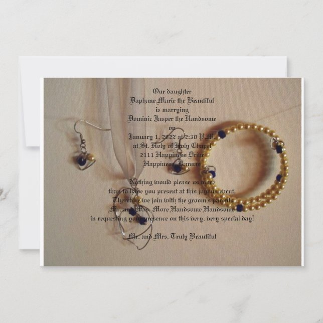 Carte Quelque chose d'ancien, nouveau et bleu (Devant)