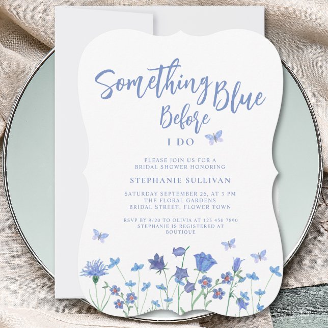 Carte Quelque chose de bleu avant de faire Fête des mari (Créateur téléchargé)