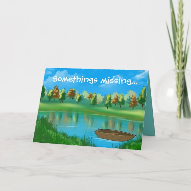 Carte "Quelque chose vous manquant… !" lac (Devant)