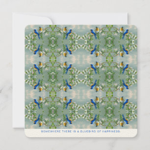 CARTE QUELQUE PART IL Y A UN BLUEBIRD DE HAPPINESS HI-DE