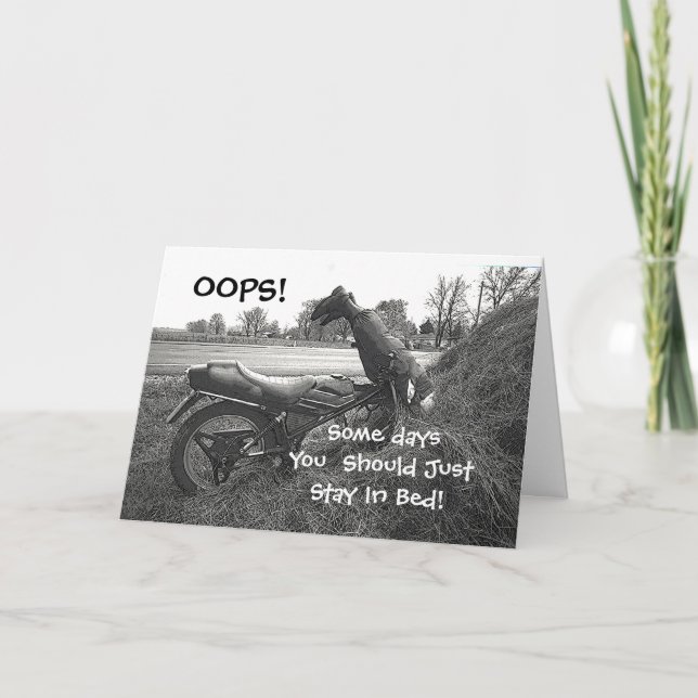 CARTE "QUELQUES JOURS VOUS DEVRIEZ RESTER AU LIT" (Devant)