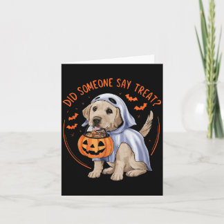 Carte Quelqu'un a dit friandise_ Halloween Labrador Chie