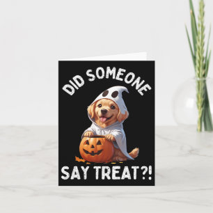 Carte Quelqu'un a dit friandise Mignon fantôme d'Hallowe