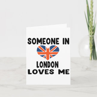 Carte Quelqu'un à Londres m'aime Angleterre Drapeau brit