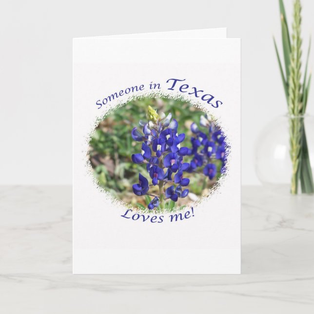 Carte Quelqu'un dans le Texas m'aime cadeau (Devant)