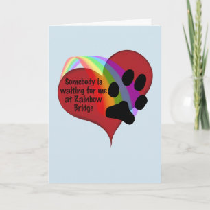Carte Quelqu'un m'attend à Rainbow Bridge Card