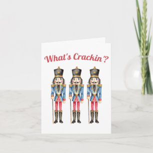 Carte Qu'est-ce que Crackin ? Nutcracker aquarelle Noël