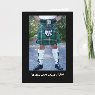 Carte Qu'est-ce qui est porté sous un kilt ?