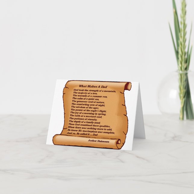 Carte Qu'est-ce qui fait de papa (Devant)