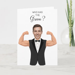 Carte Qui a le marié Gym Marié Smoking Fitness Design