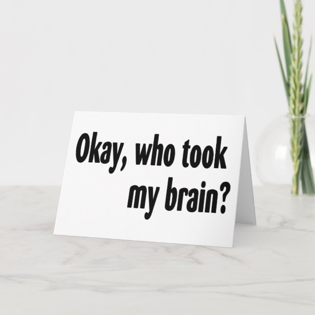 Carte Qui A Pris Mon Cerveau (Devant)