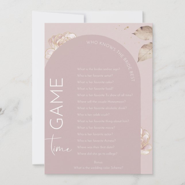 Carte Qui Connaît La Mariée | Jolie en Fête des mariées  (Devant)