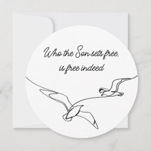 Carte Qui le Fils libère est libre en effet Bible Verse