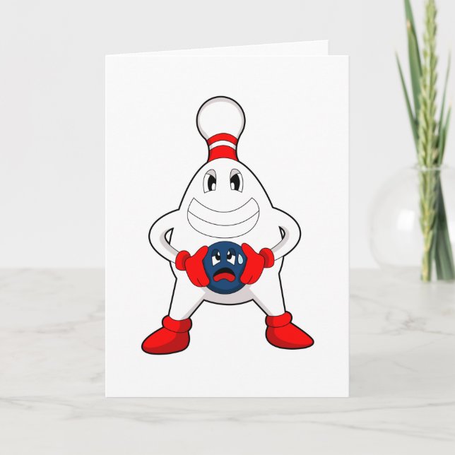 Carte Quille de bowling Boule de bowling (Devant)