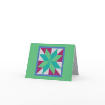 Carte Quilt Note - Étoile du chasseur (verte)