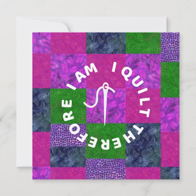 Carte Quilter Mom Grandma quilting fabric patchwork  (Devant)