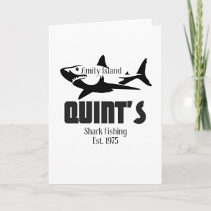 Carte Quint's Shark Fishing Amity Island Drôle Jaws