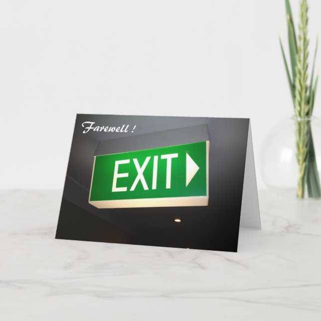 Carte quitter adieu (Devant)