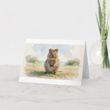 Quokka mâchant de l'herbe douce dans la clairière