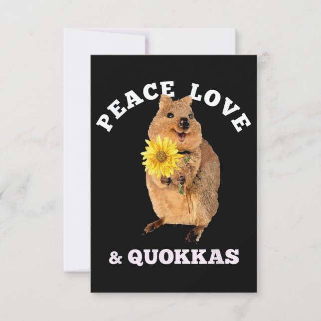 Carte quokka Peace Love (Devant)