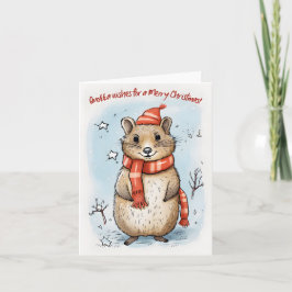 Carte Quokka souhaite un joyeux Noël -
