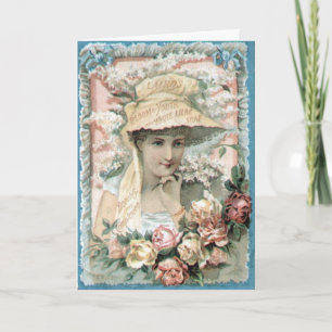 Carte quotidienne vintage Victorian Ad Lady
