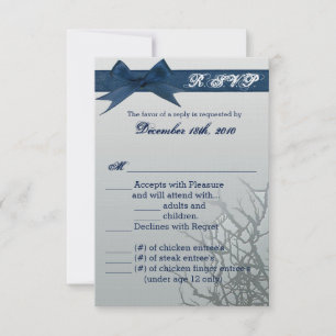 Carte R.S.V.P. 3,5 x5 Miroir en verre dépoli