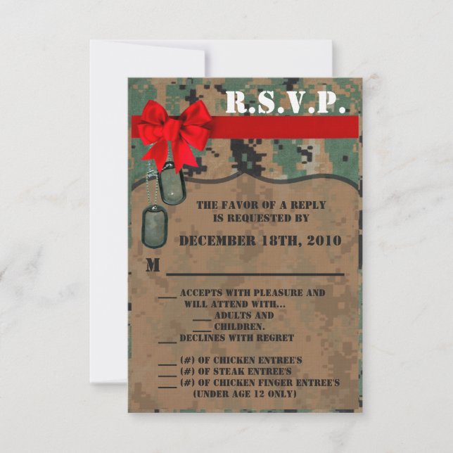 Carte R.S.V.P. 3,5x5 Marine DIGITAL IMPRIMER Uni (Devant)
