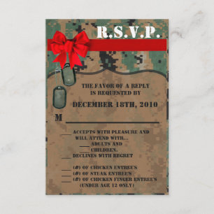 Carte R.S.V.P. 3,5x5 Marine DIGITAL IMPRIMER Uni