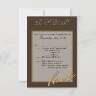 Carte R.S.V.P. 3.5x5 Teenage Gold Foil Parties sci
