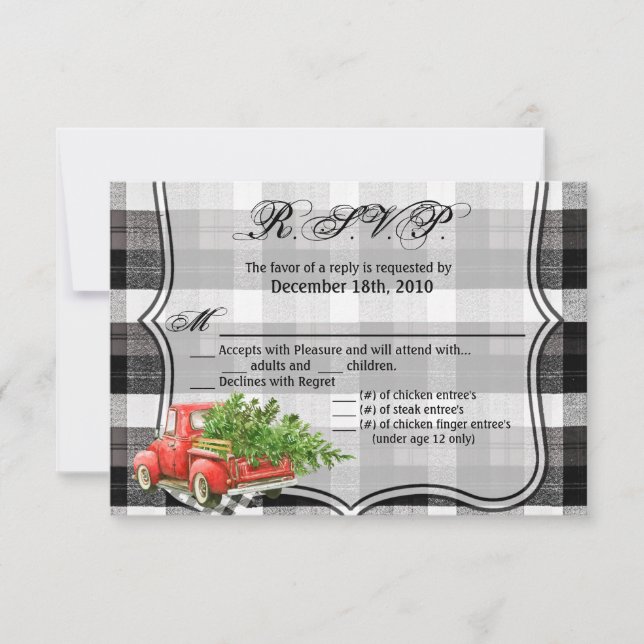 Carte R.S.V.P 5x3.5 XMAS Camion Buffalo débarqué C (Devant)